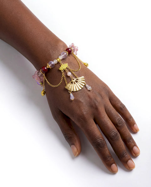 Upper Moon Two Beaded Bracelet