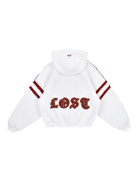 LOST ZIP HOODIE - GREY