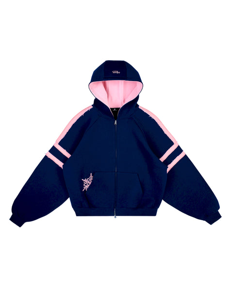 LOST ZIP HOODIE - NAVY
