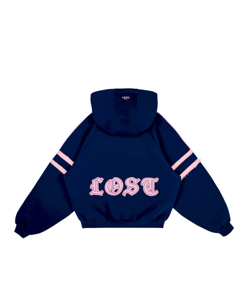 LOST ZIP HOODIE - NAVY