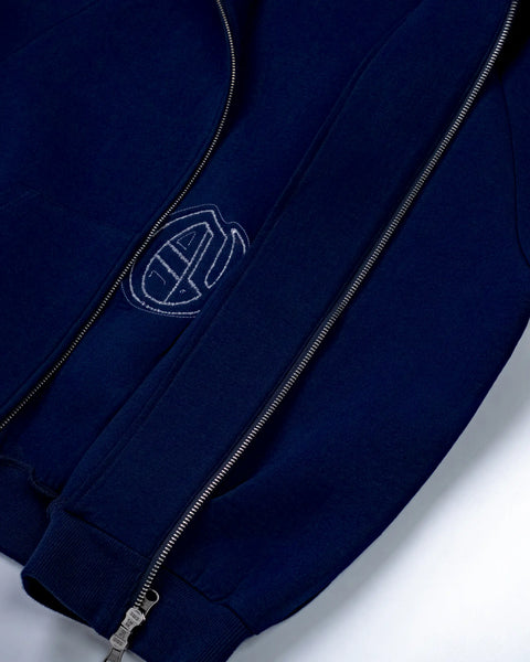 LOST ZIP HOODIE - NAVY