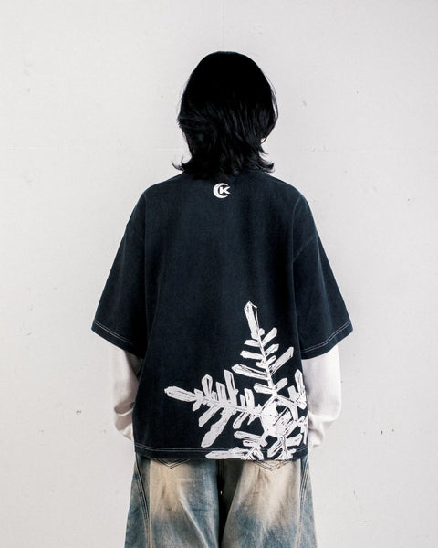 LOST LAYERED LONG SLEEVE – WASHED CHARCOAL