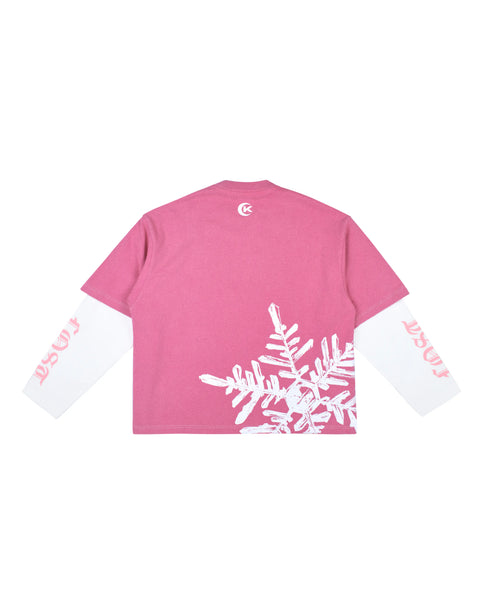 LOST LAYERED LONG SLEEVE – WASHED PINK