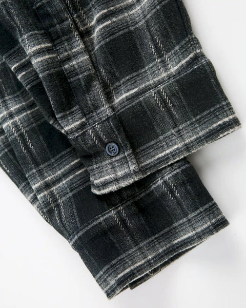 LOST PLAID LAYERED LONG SLEEVE – WASHED SLATE
