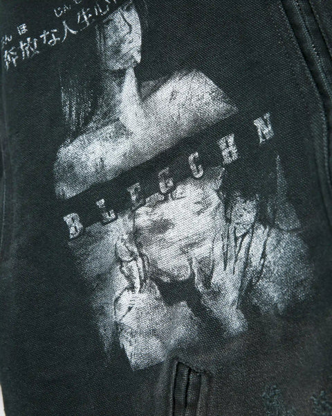 LOST WASHED FIGURE DENIM JACKET