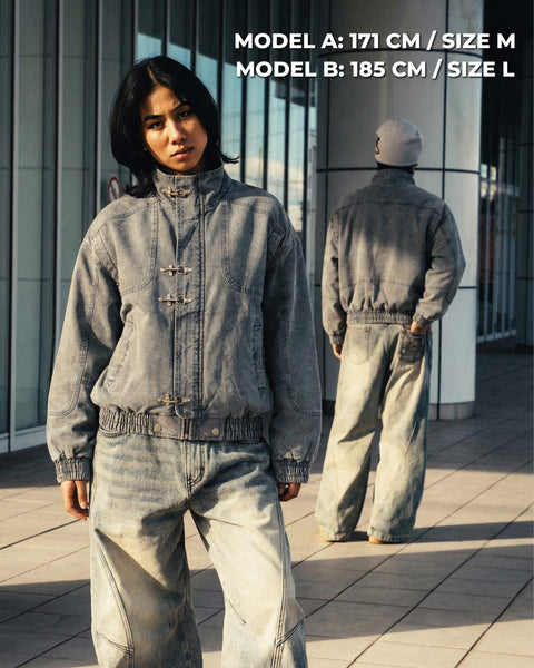 LOST WASHED UTILITY DENIM JACKET