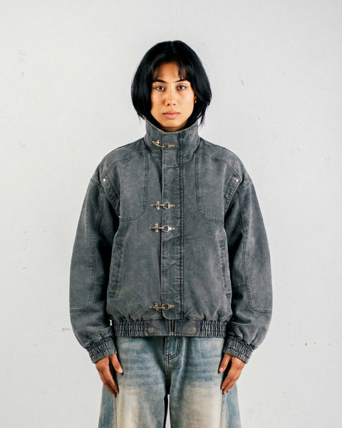 LOST WASHED UTILITY DENIM JACKET