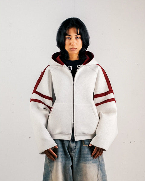 LOST ZIP HOODIE - GREY